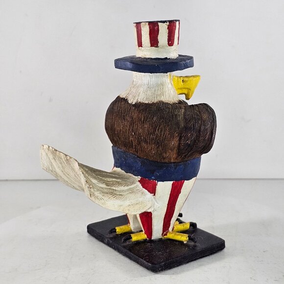 Uncle Sam Eagle Patriotic Wood Carving By W.L. Bill Payne Oklahoma Folk Art - Picture 7 of 9